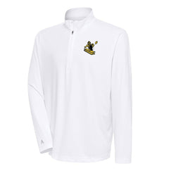 Pittsburgh Steelers Antigua Team Logo Throwback Tribute Quarter-Zip Pullover Top White - NFL