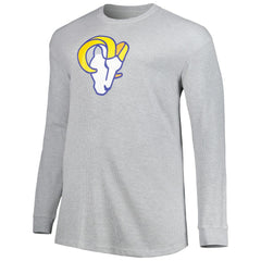Los Angeles Rams Big & Tall Waffle-Knit Thermal Long Sleeve T-Shirt Heather Gray - NFL