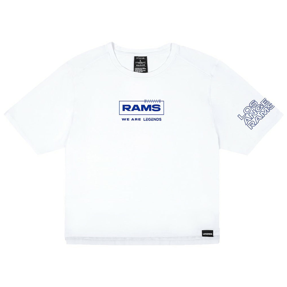 Los Angeles Rams LEGENDS Women's Aviation Crop T-Shirt White - NFL