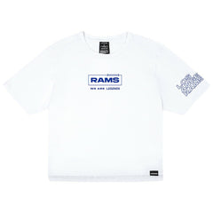 Los Angeles Rams LEGENDS Women's Aviation Crop T-Shirt White - NFL