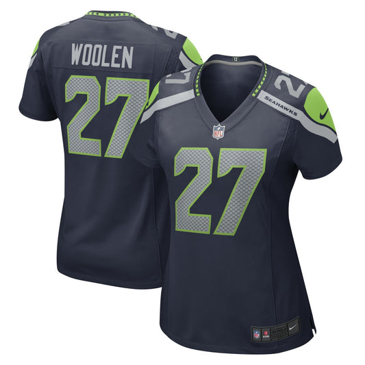 Riq Woolen Seattle Seahawks Women's Team Game Jersey - College Navy | NFL Jerseys