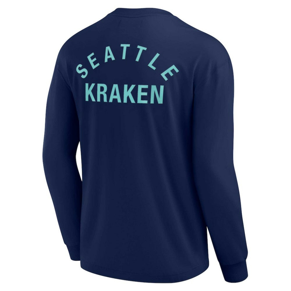 Seattle Kraken Fanatics Unisex Elements Super Soft Long Sleeve T-Shirt Navy