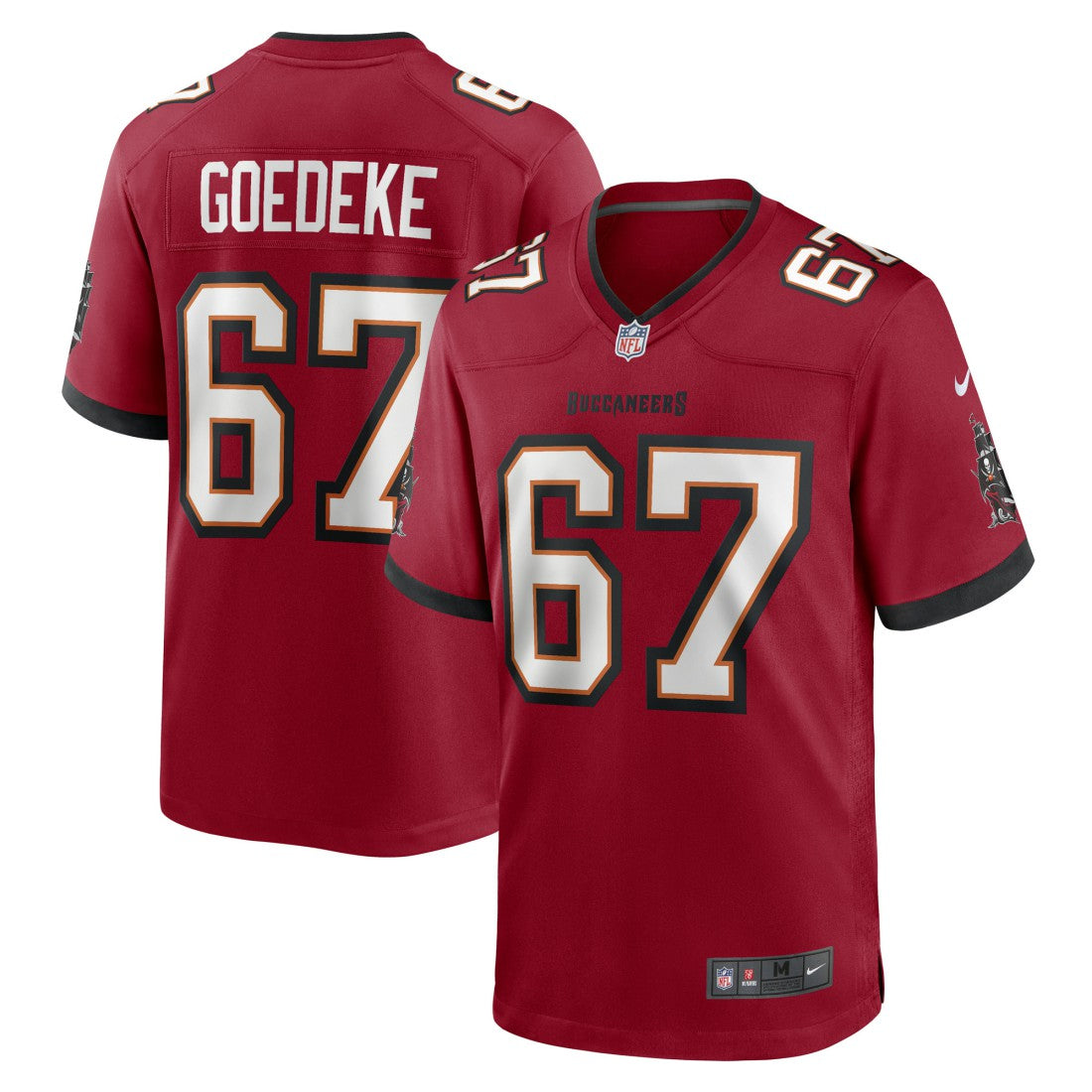 Luke Goedeke Tampa Bay Buccaneers Game Player Jersey Red - Nike
