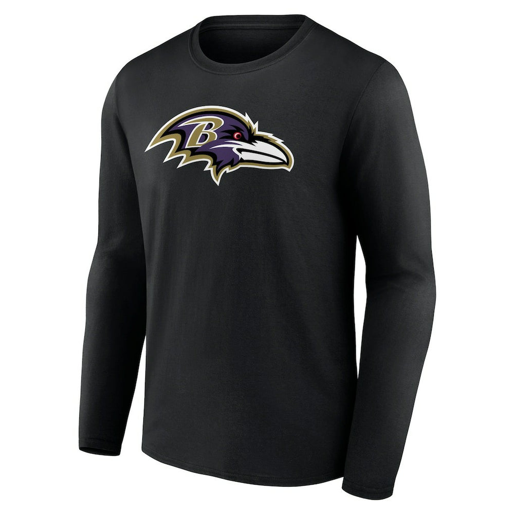 Baltimore Ravens Primary Team Logo Long Sleeve T-Shirt Black - NFL