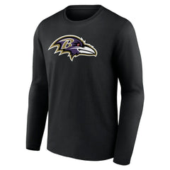 Baltimore Ravens Primary Team Logo Long Sleeve T-Shirt Black - NFL