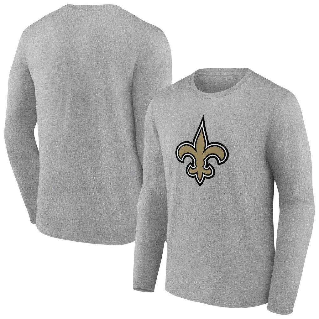 New Orleans Saints Primary Team Logo Long Sleeve T-Shirt Gray - NFL