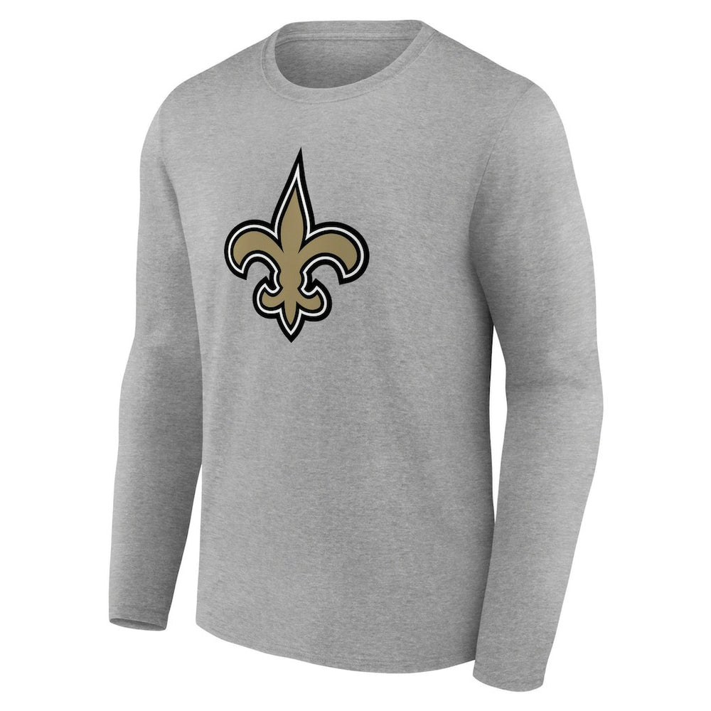 New Orleans Saints Primary Team Logo Long Sleeve T-Shirt Gray - NFL