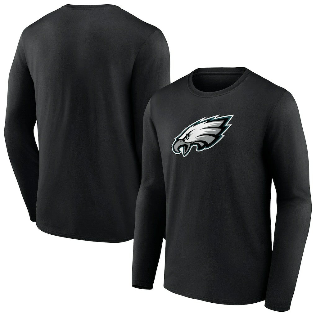 Philadelphia Eagles Primary Team Logo Long Sleeve T-Shirt Black - NFL