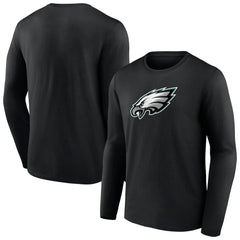 Philadelphia Eagles Primary Team Logo Long Sleeve T-Shirt Black - NFL
