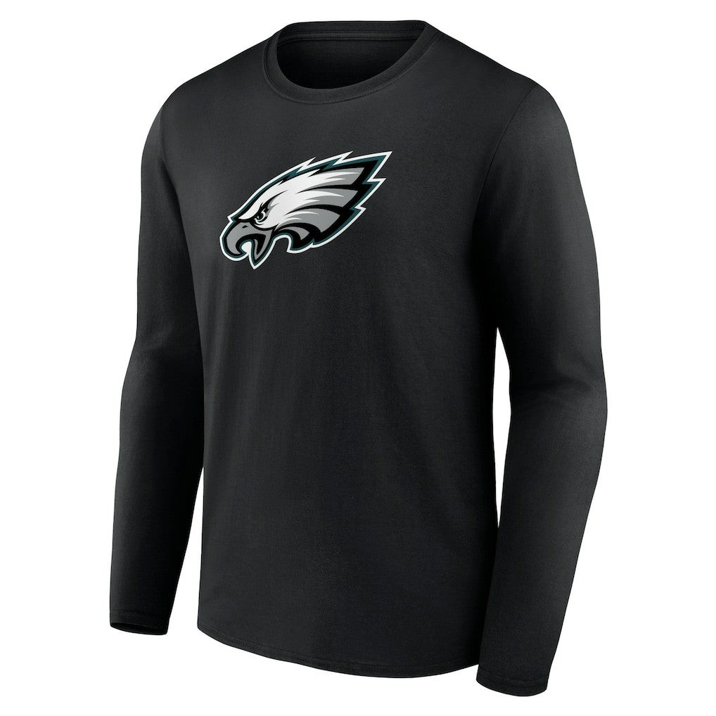 Philadelphia Eagles Primary Team Logo Long Sleeve T-Shirt Black - NFL