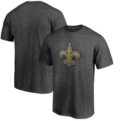 New Orleans Saints Primary Logo T-Shirt Heather Charcoal - Fanatics