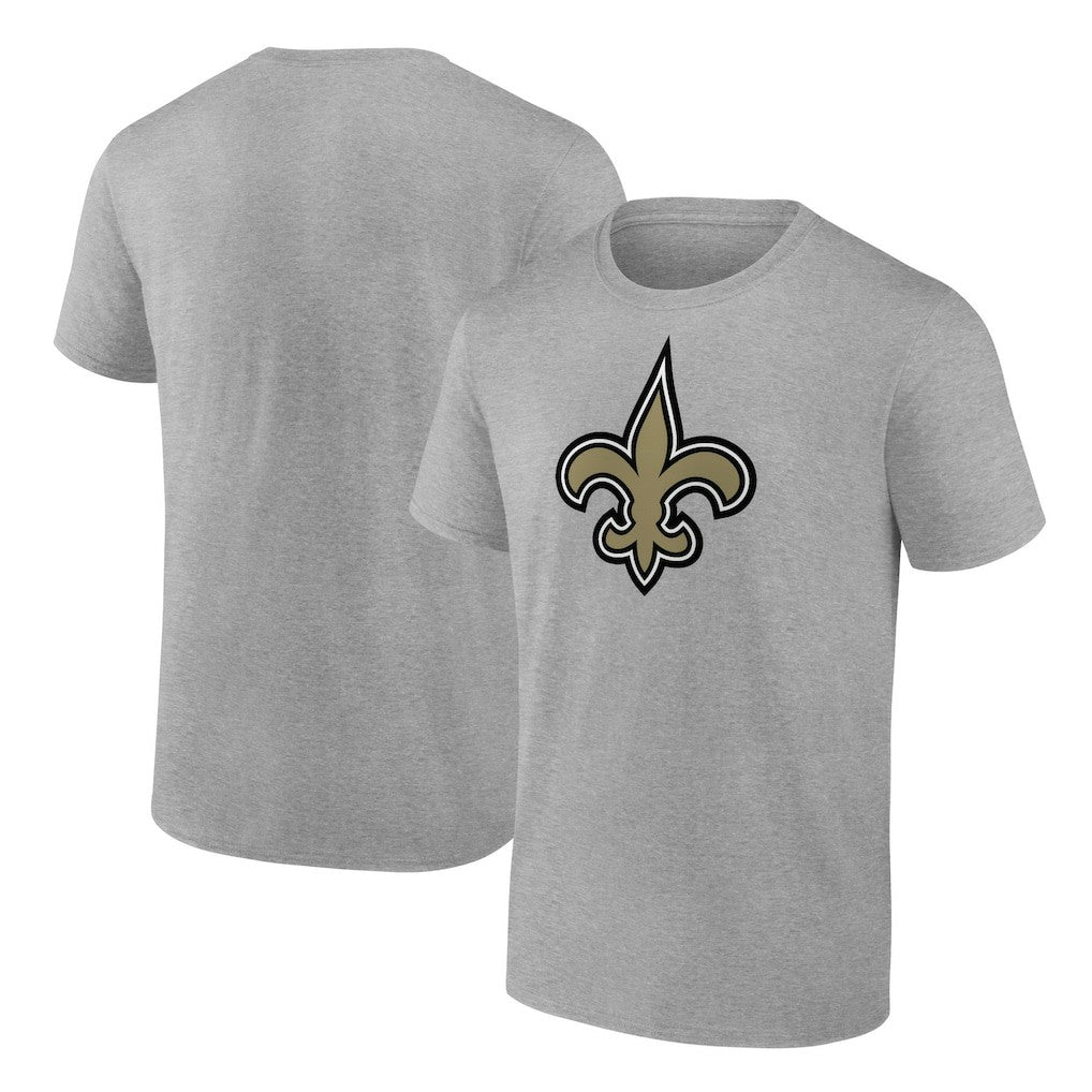 New Orleans Saints Primary Logo T-Shirt Heather Gray - Fanatics