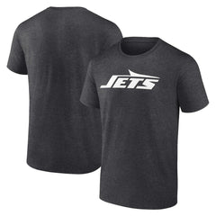 New York Jets Primary Logo T-Shirt Heather Charcoal - Fanatics