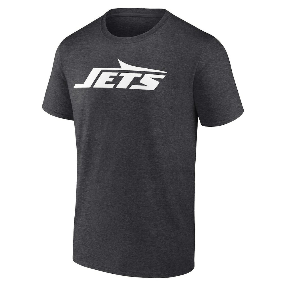 New York Jets Primary Logo T-Shirt Heather Charcoal - Fanatics