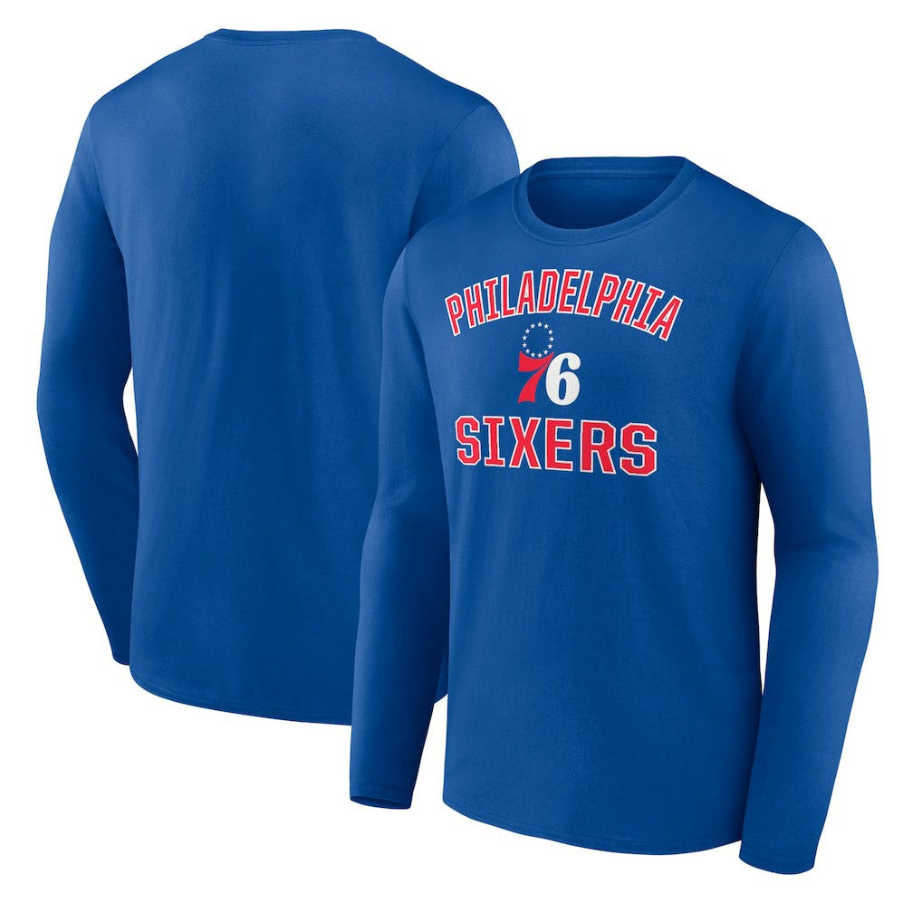 NBA - Philadelphia 76ers Victory Arch Team Long Sleeve T-Shirt - Royal
