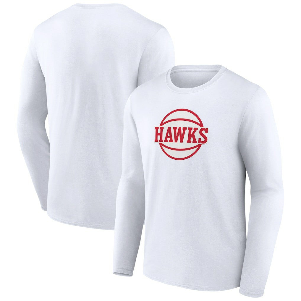 NBA - Atlanta Hawks Alternate Logo Long Sleeve T-Shirt - White