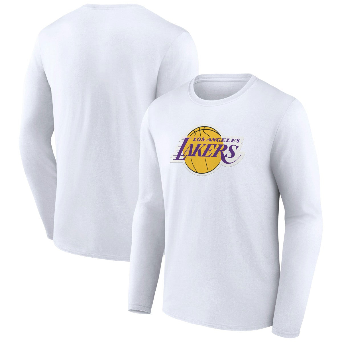 NBA - Los Angeles Lakers Alternate Logo Long Sleeve T-Shirt - White