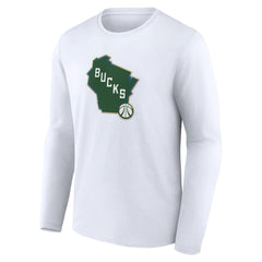 NBA - Milwaukee Bucks Alternate Logo Long Sleeve T-Shirt - White