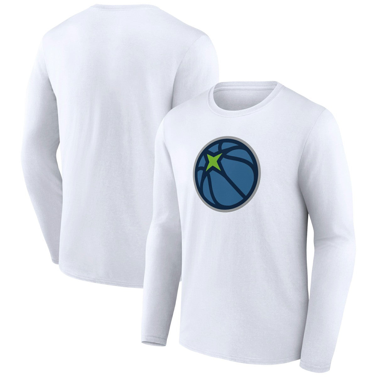 NBA - Minnesota Timberwolves Alternate Logo Long Sleeve T-Shirt - White