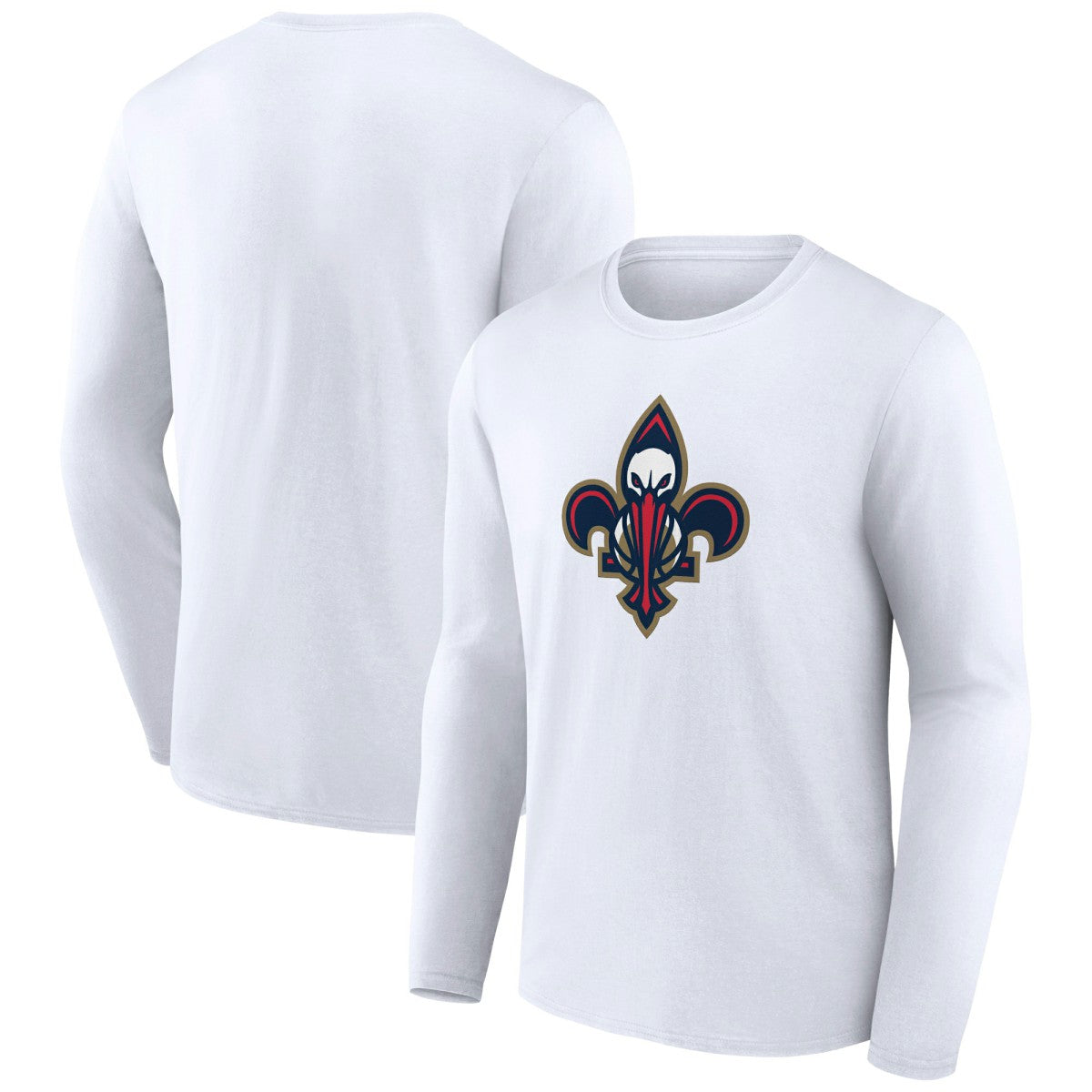 NBA - New Orleans Pelicans Alternate Logo Long Sleeve T-Shirt - White