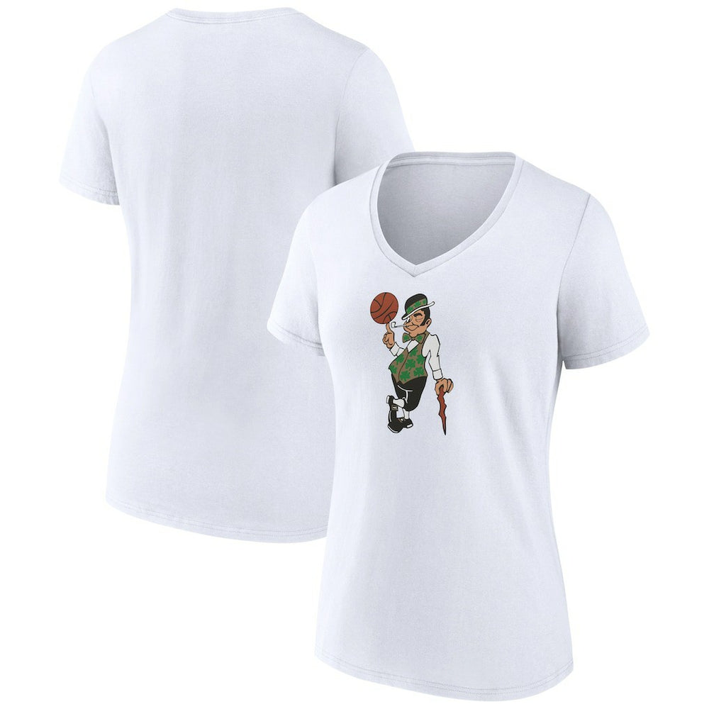 NBA - Boston Celtics Women's Alternate Logo V-Neck T-Shirt - White