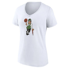 NBA - Boston Celtics Women's Alternate Logo V-Neck T-Shirt - White