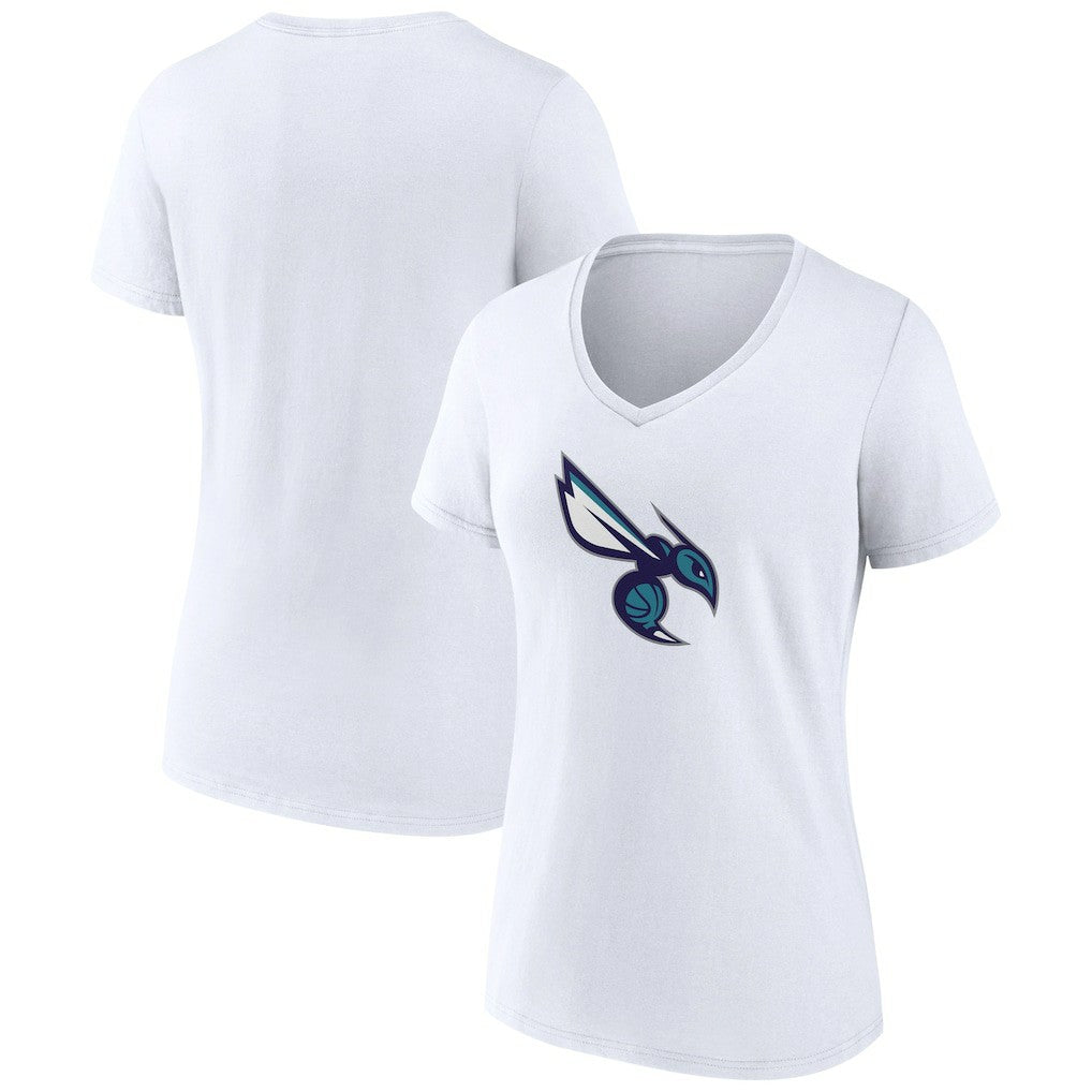 NBA - Charlotte Hornets Women's Alternate Logo V-Neck T-Shirt - White