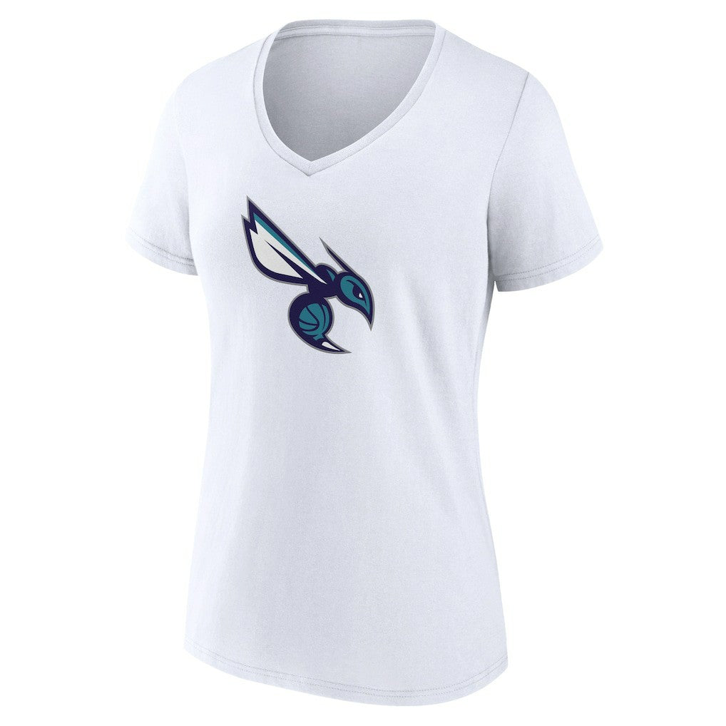 NBA - Charlotte Hornets Women's Alternate Logo V-Neck T-Shirt - White