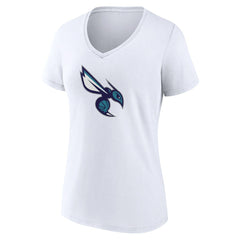 NBA - Charlotte Hornets Women's Alternate Logo V-Neck T-Shirt - White
