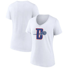 NBA - Detroit Pistons Women's Alternate Logo V-Neck T-Shirt - White