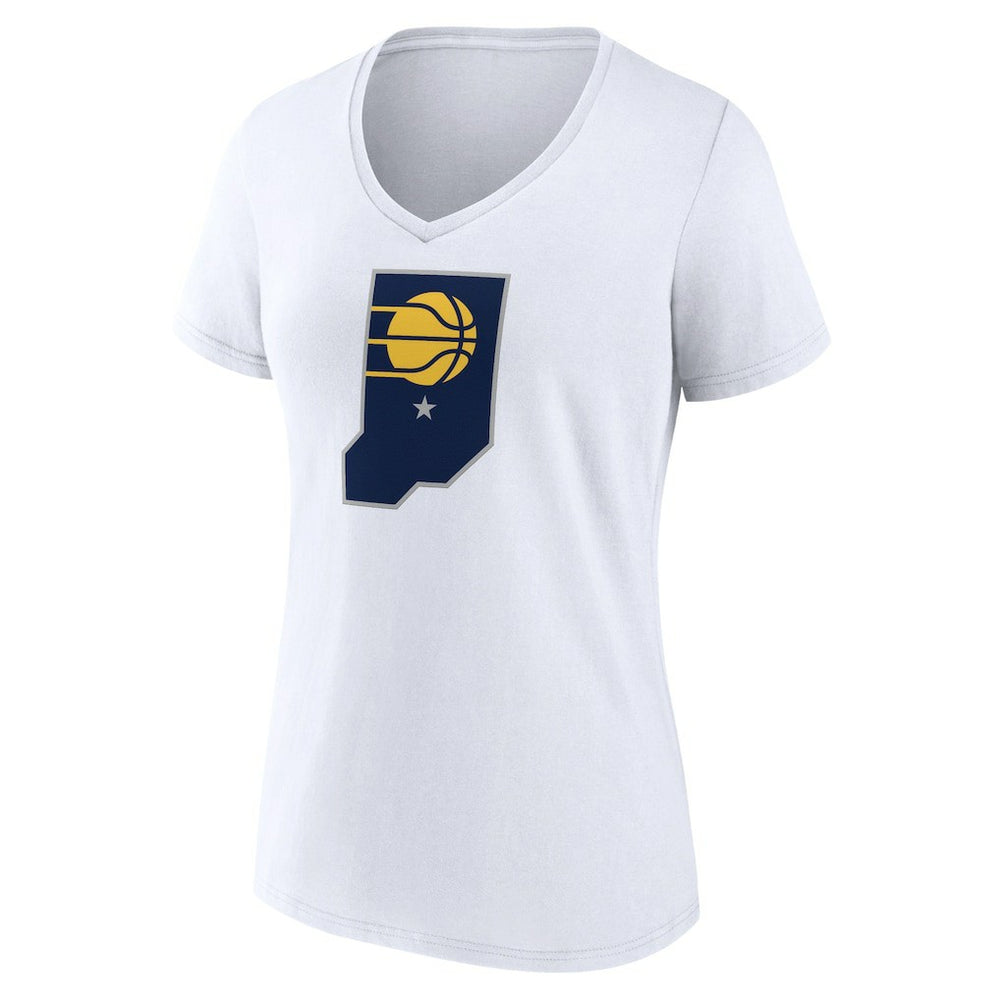 NBA - Indiana Pacers Women's Alternate Logo V-Neck T-Shirt - White