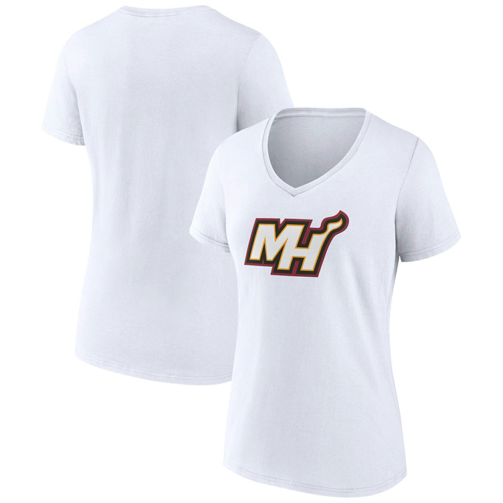 NBA - Miami Heat Women's Alternate Logo V-Neck T-Shirt - White