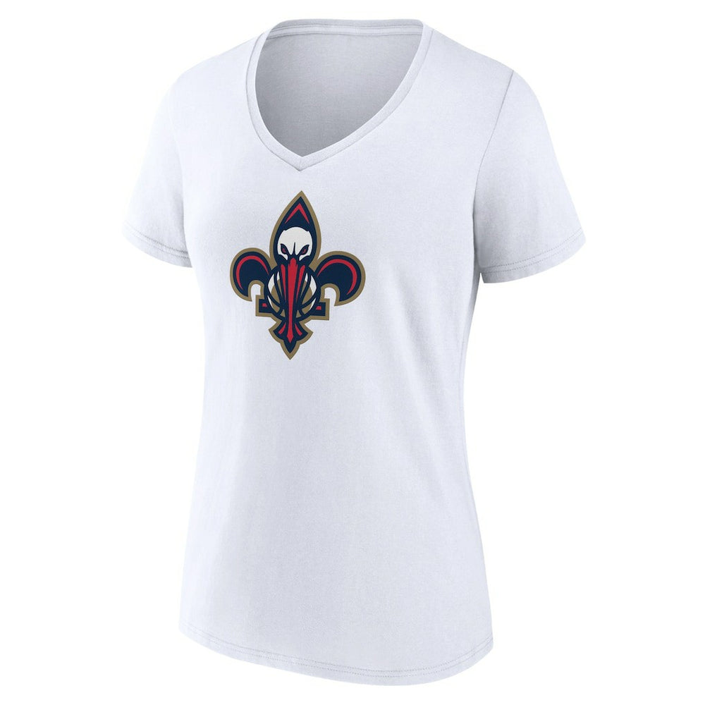 NBA - New Orleans Pelicans Women's Alternate Logo V-Neck T-Shirt - White