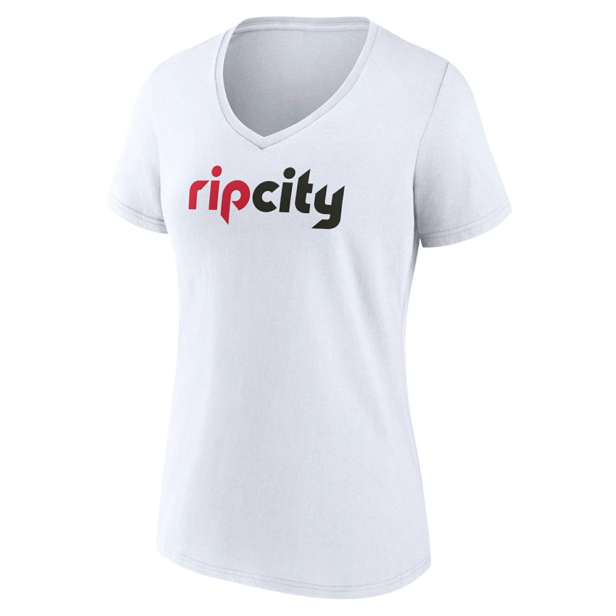 NBA - Portland Trail Blazers Women's Alternate Logo V-Neck T-Shirt - White