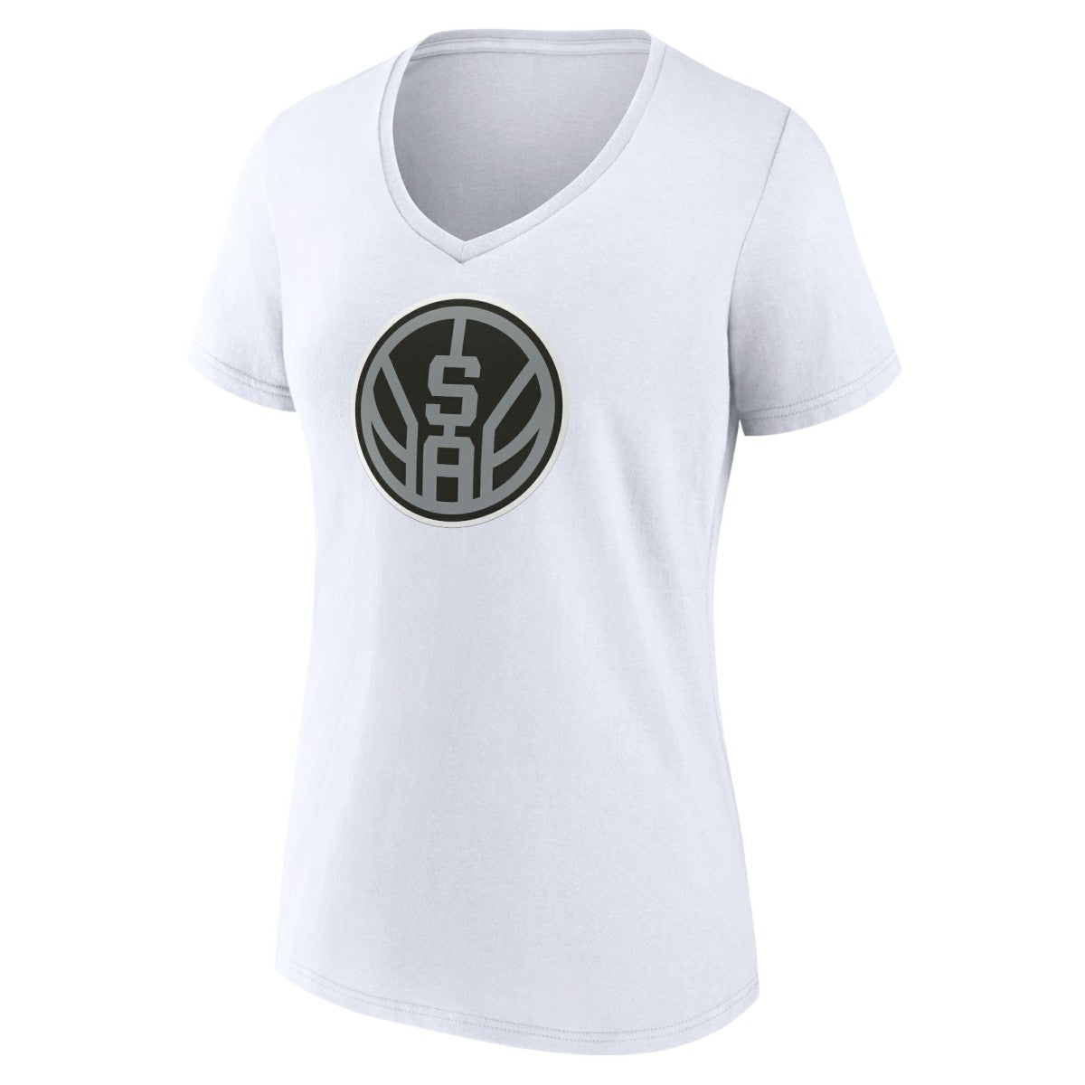 NBA - San Antonio Spurs Women's Alternate Logo V-Neck T-Shirt - White