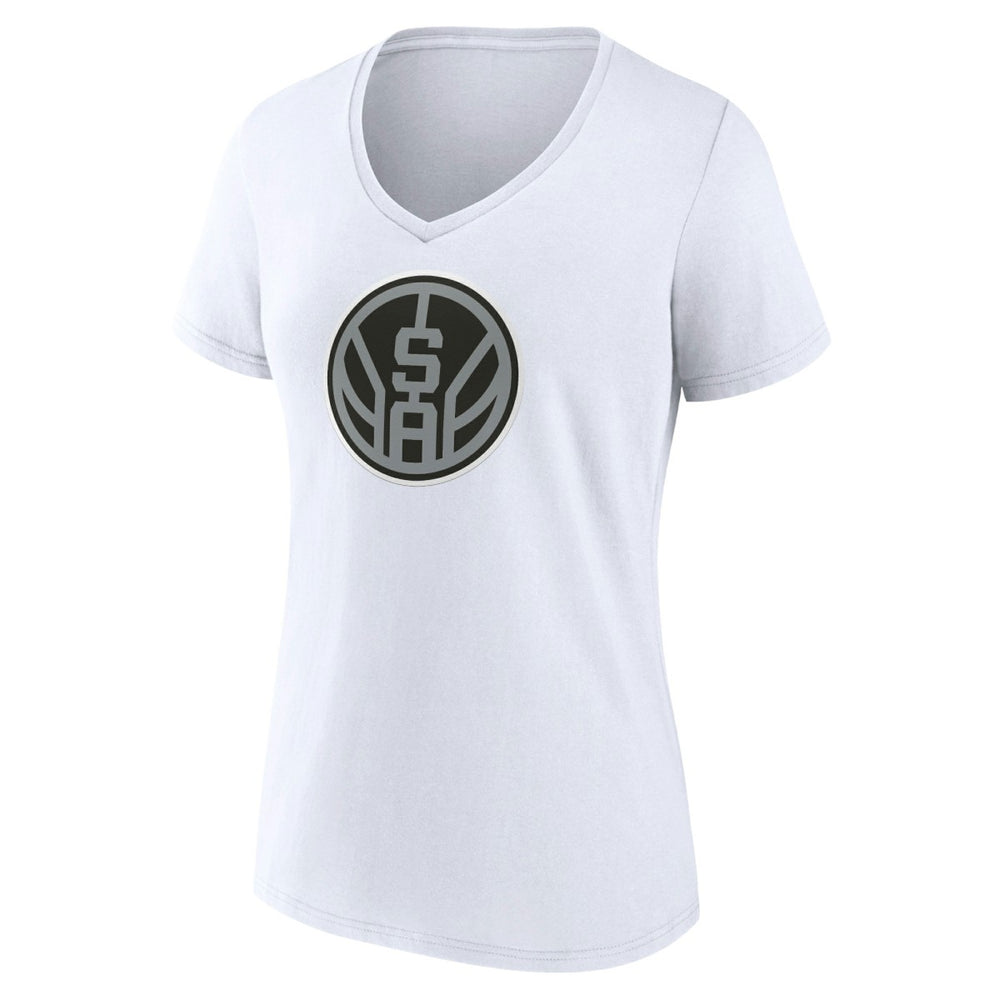 NBA - San Antonio Spurs Women's Alternate Logo V-Neck T-Shirt - White
