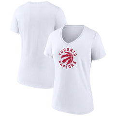 NBA - Toronto Raptors Women's Alternate Logo V-Neck T-Shirt - White