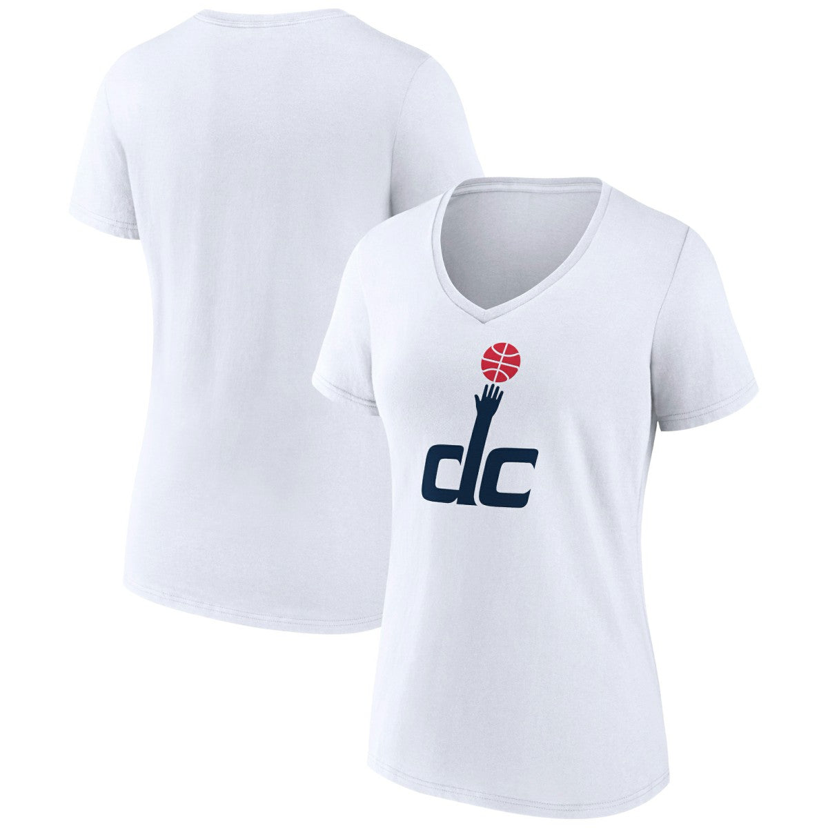 NBA - Washington Wizards Women's Alternate Logo V-Neck T-Shirt - White