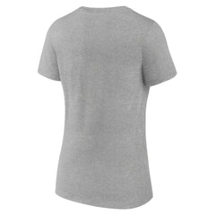 NBA - Chicago Bulls Women's Alternate Logo V-Neck T-Shirt - Heather Gray