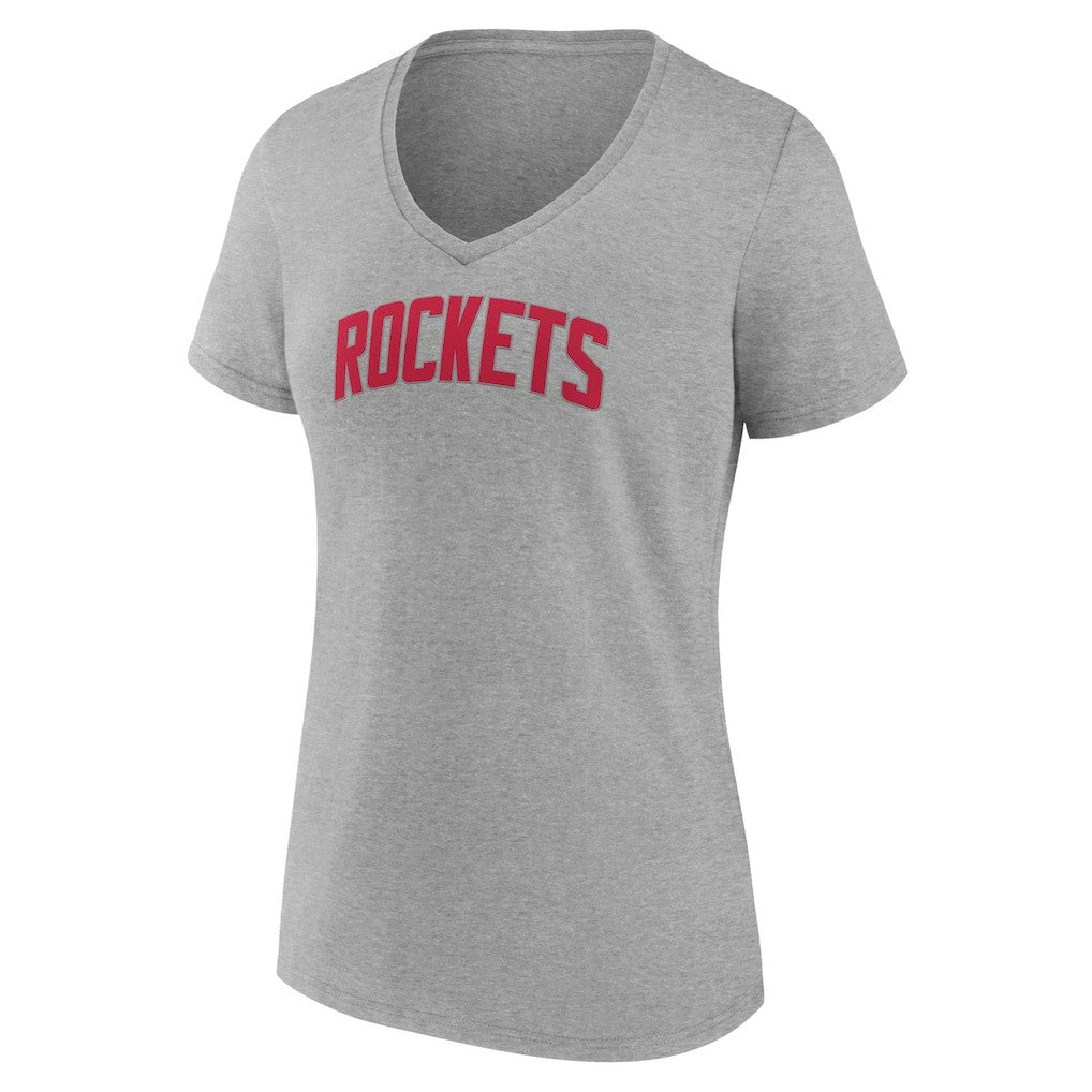 NBA - Houston Rockets Women's Alternate Logo V-Neck T-Shirt - Heather Gray