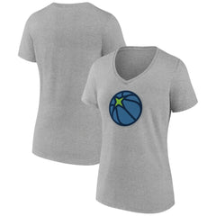 NBA - Minnesota Timberwolves Women's Alternate Logo V-Neck T-Shirt - Heather Gray