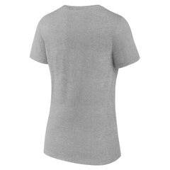 NBA - Philadelphia 76ers Women's Alternate Logo V-Neck T-Shirt - Heather Gray