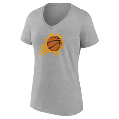 NBA - Phoenix Suns Women's Alternate Logo V-Neck T-Shirt - Heather Gray