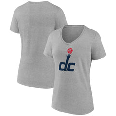 NBA - Washington Wizards Women's Alternate Logo V-Neck T-Shirt - Heather Gray