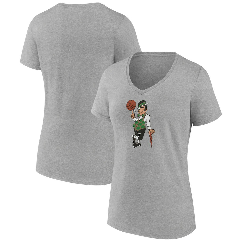 NBA - Boston Celtics Women's Alternate Logo V-Neck T-Shirt - Gray
