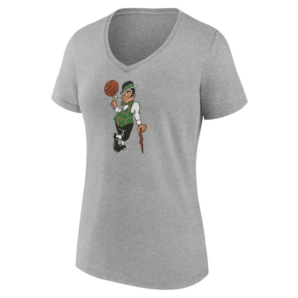 NBA - Boston Celtics Women's Alternate Logo V-Neck T-Shirt - Gray