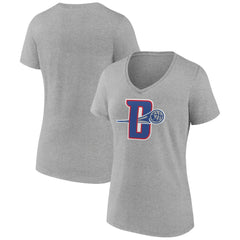 NBA - Detroit Pistons Women's Alternate Logo V-Neck T-Shirt - Gray