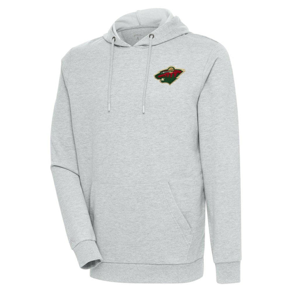 Minnesota Wild - Antigua Action Chenille Pullover Hoodie Heather Gray