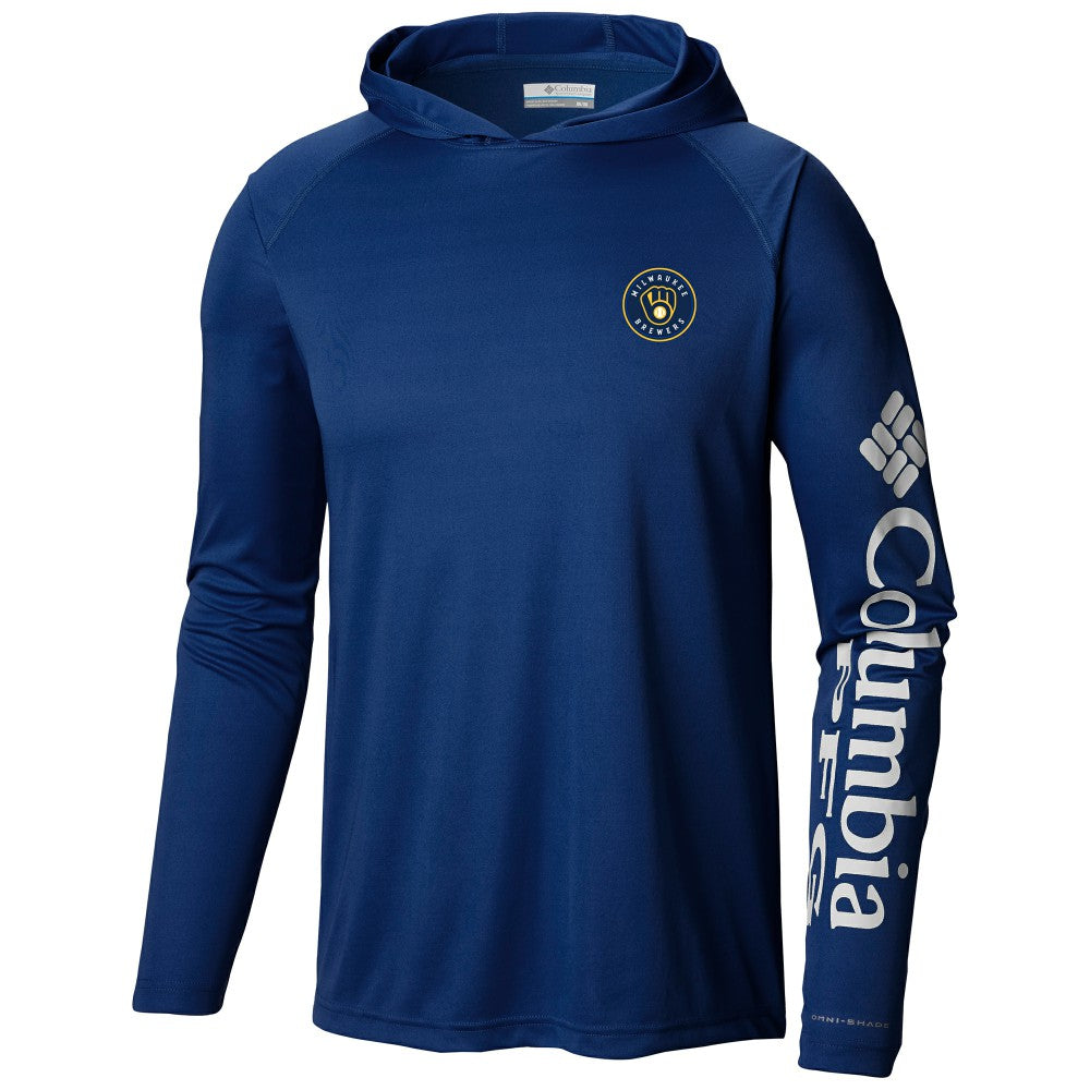 Milwaukee Brewers Columbia Terminal Tackle Long Sleeve Hoodie T-Shirt discount