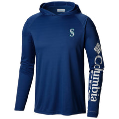 Seattle Mariners Columbia Terminal Tackle Long Sleeve Hoodie T-Shirt On Sale